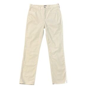 J. Crew Factory Cream Corduroy Full Length Essential Straight Jeans 28 EUC